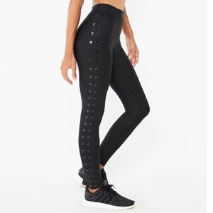 Ultracor Matte Flash Knockout leggings Black Patent Stars Size Small